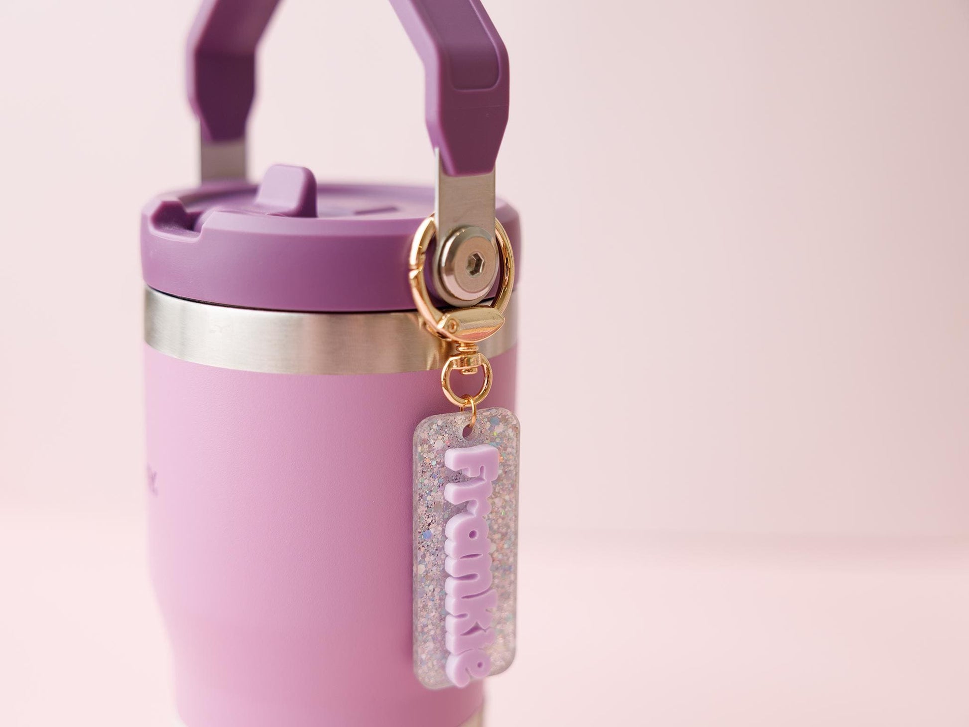 Personalized FlipStraw tumbler keychain for kids