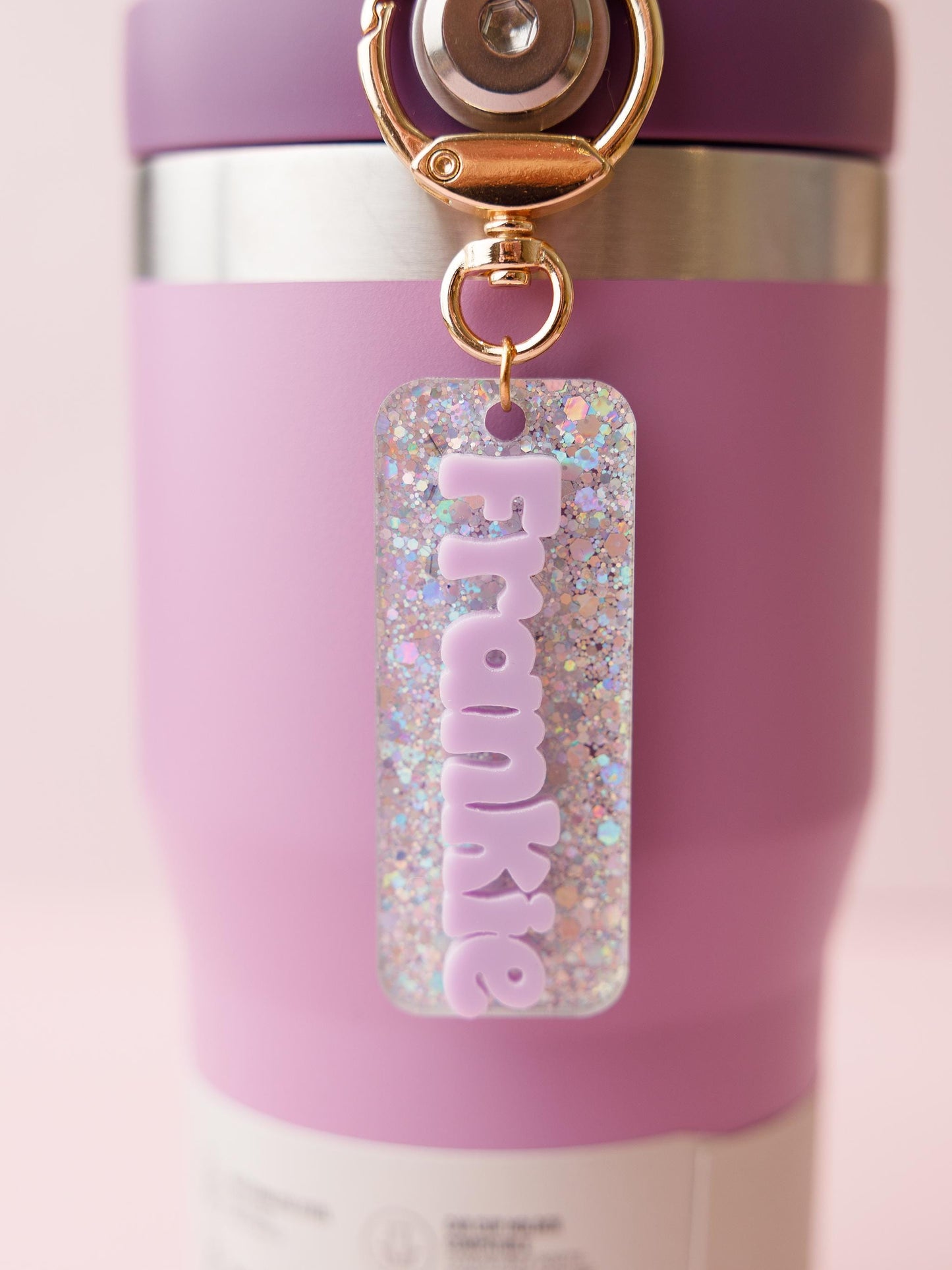 Personalized FlipStraw tumbler keychain for kids