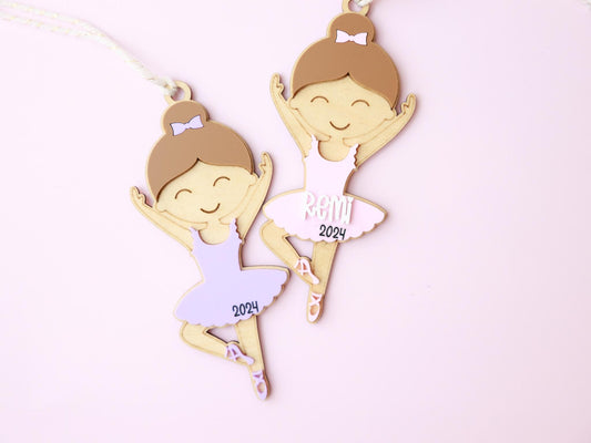 Personalized Ballerina Christmas Ornaments for Kids