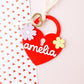 Heart Lock and key Valentine&#39;s Day Acrylic Name tag for kids