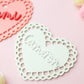 Lace Heart Valentine’s Basket Name tag for kids