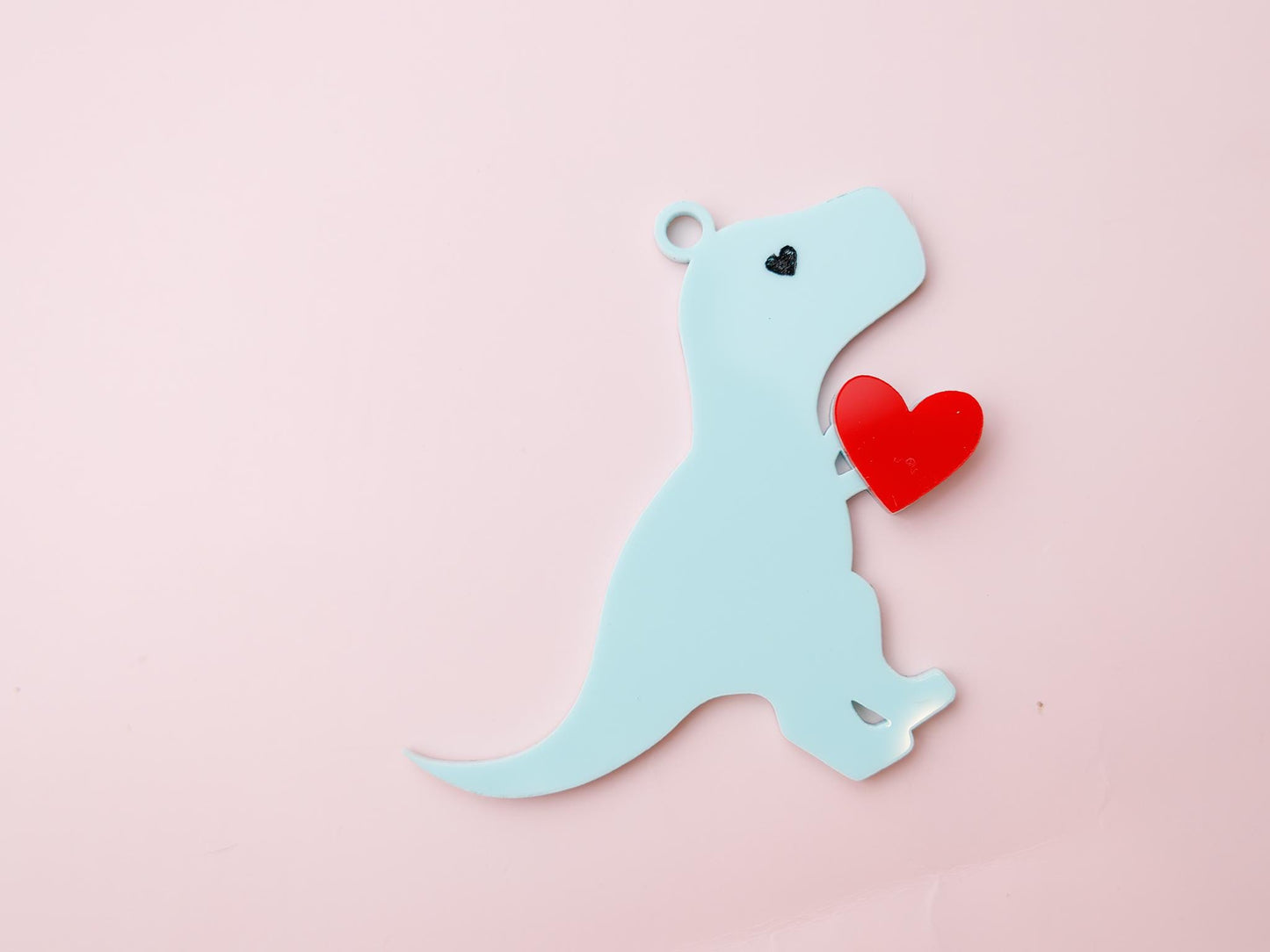 Blue Dinosaur Valentine’s Basket Name tag for kids