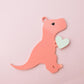 Coral Dinosaur Valentine’s Basket Name tag for kids