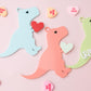 Dinosaur Valentine’s Basket Name tag for kids