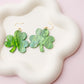 St. Patricks Day Clover Acrylic Earrings