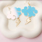 Iridescent Cloud Lightning Acrylic Earrings