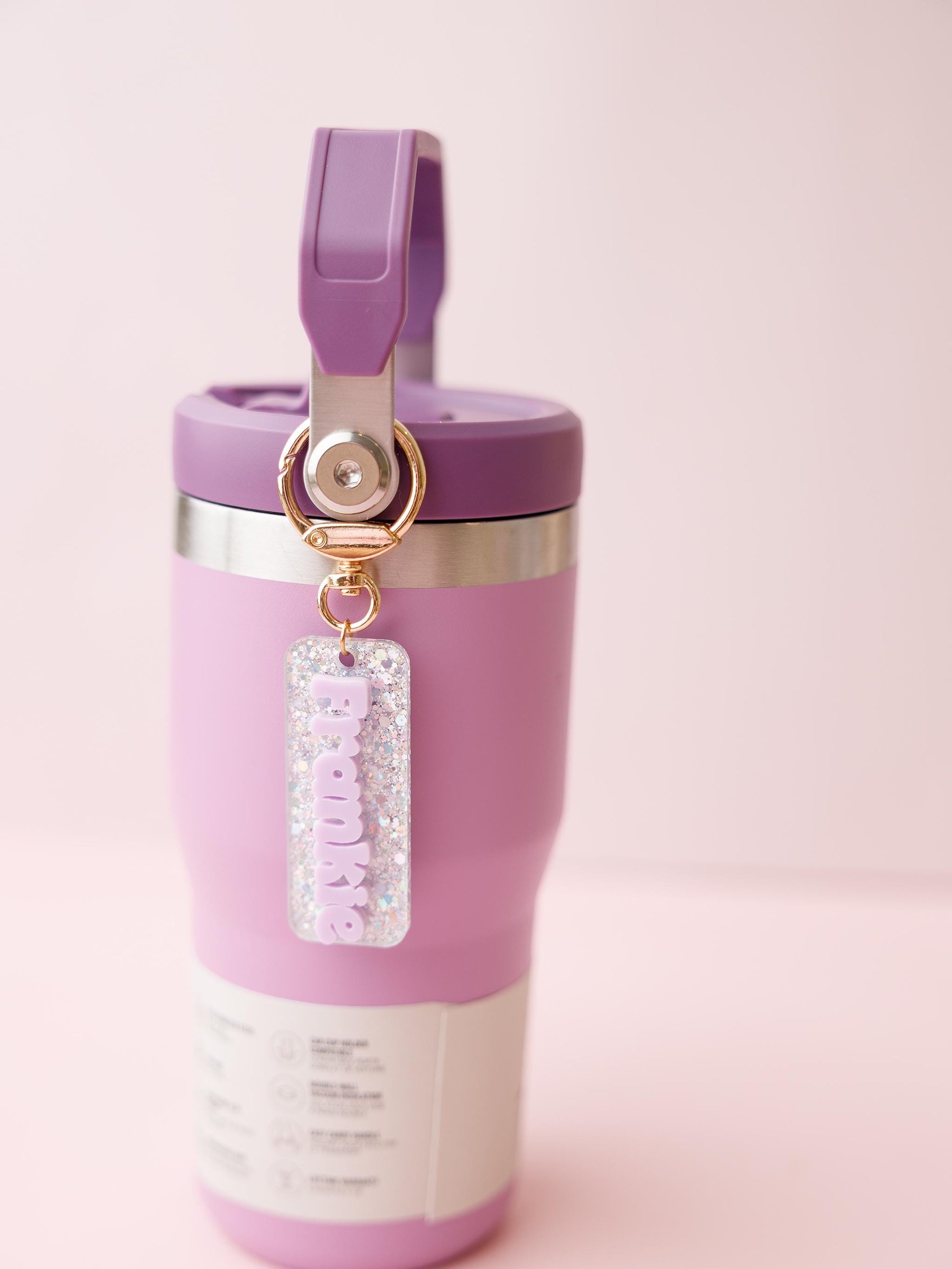 Personalized FlipStraw tumbler keychain for kids