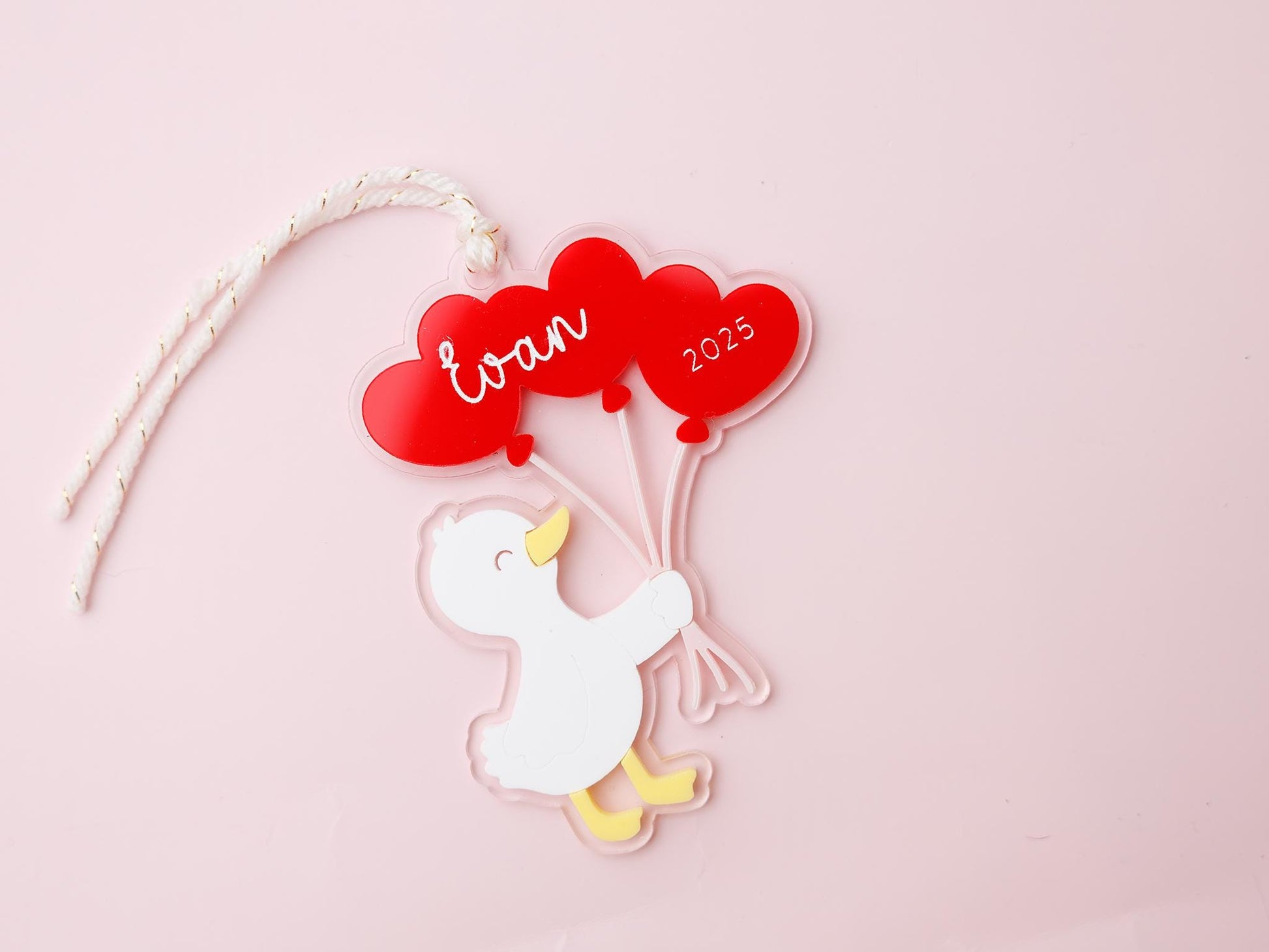 Duck Heart Balloons Name Tag Valentine’s Basket for kids