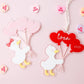 Duck Heart Balloons Name Tag Valentine’s Basket for kids