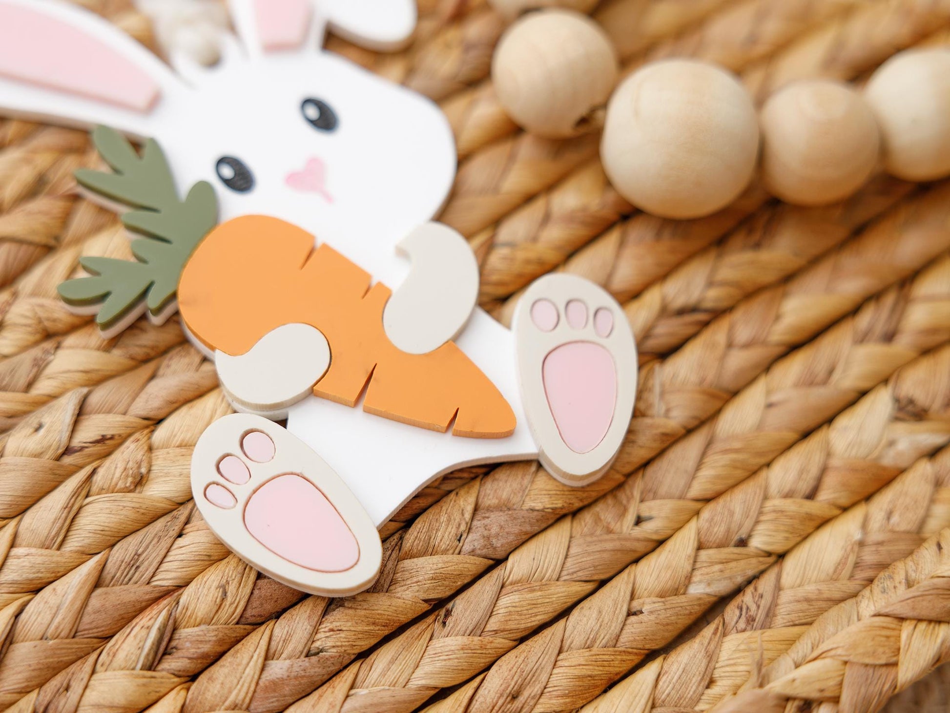 Easter Bunny Carrot Name Tag