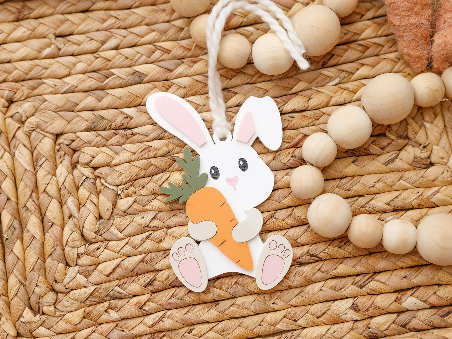 Easter Bunny Carrot Name Tag