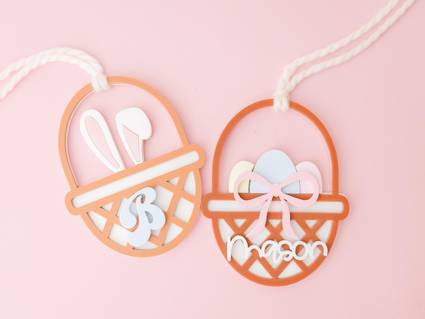 Personalized Easter Basket Bunny and Egg Name Tag for Girls and Boys