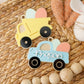 Dump truck Pickup truck Easter Basket Acrylic Name tag for kids