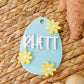 Pastel Daisy Egg Easter Basket Name tag for kids