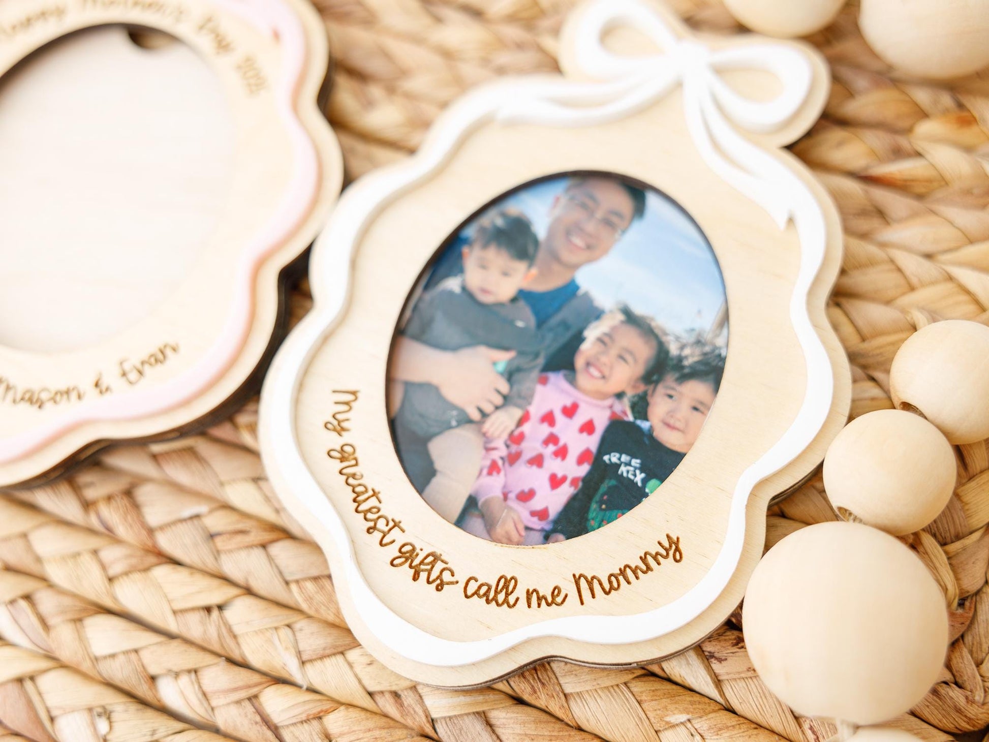 Photo Fridge Magnet Gift for Mom Coquette Bow Photo Fridge Magnet Mothers Day Gift for Grandma