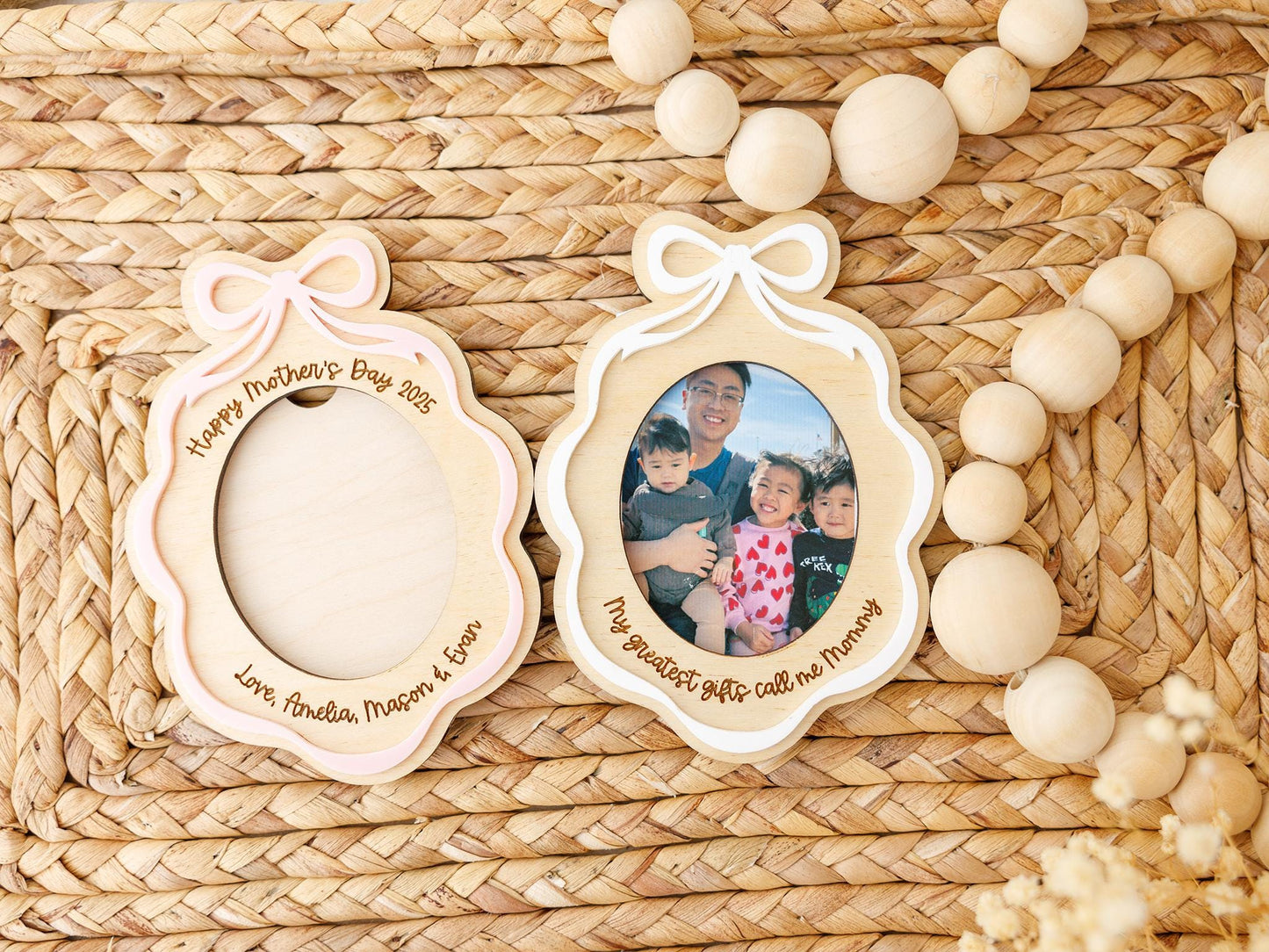 Photo Fridge Magnet Gift for Mom Coquette Bow Photo Fridge Magnet Mothers Day Gift for Grandma