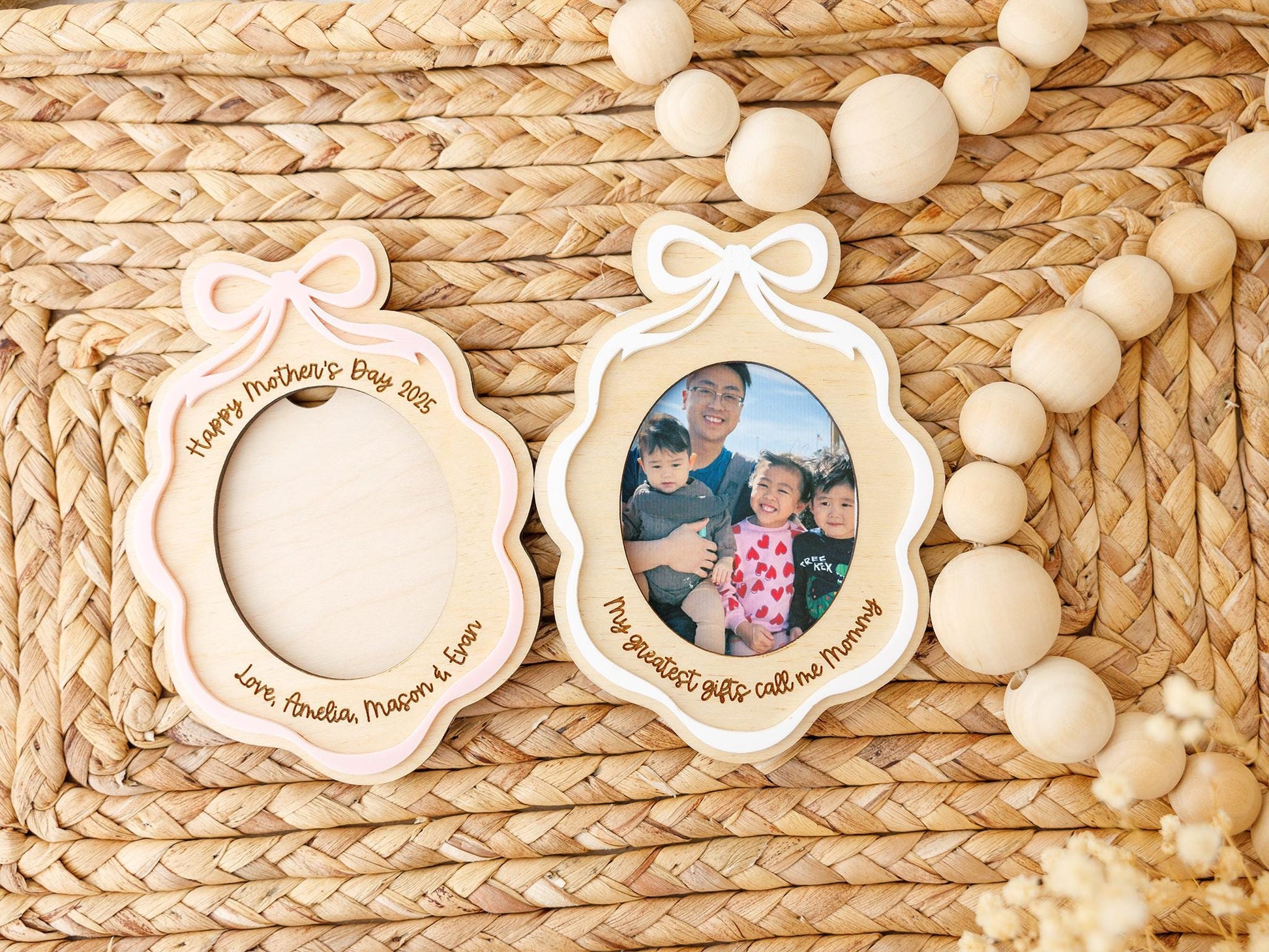 Photo Fridge Magnet Gift for Mom Coquette Bow Photo Fridge Magnet Mothers Day Gift for Grandma