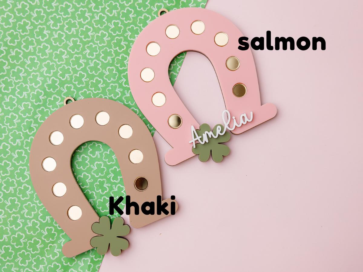 St. Patrick's Day Basket Name Tag St. Patricks Horse shoes Name tag