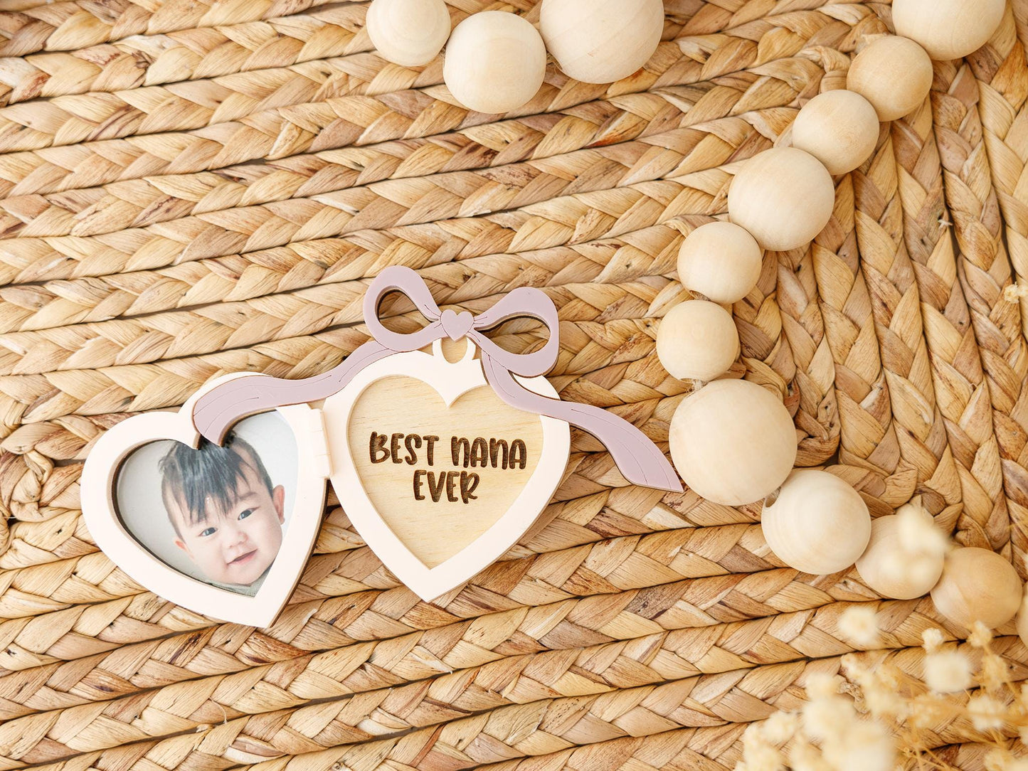 Heart Locket Photo Fridge Magnet Mothers Day Gift for Mom