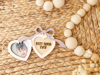 Heart Locket Photo Fridge Magnet Mothers Day Gift for Mom