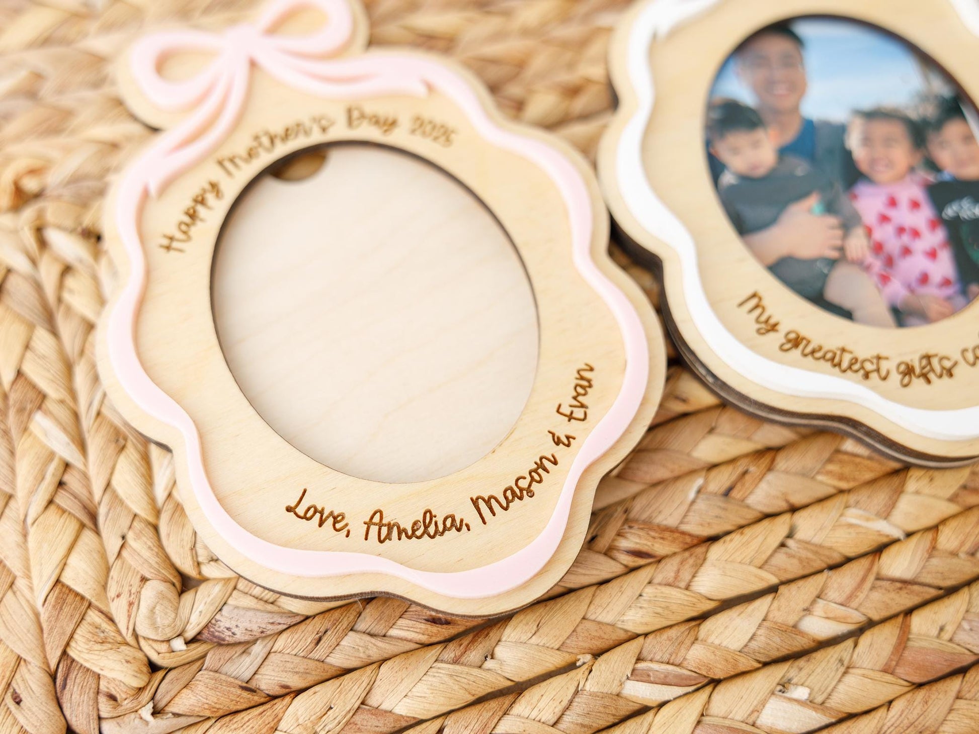Photo Fridge Magnet Gift for Mom Coquette Bow Photo Fridge Magnet Mothers Day Gift for Grandma