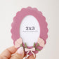 Mother's Day Photo Magnet Fridge Magnet Photo Mother's Day Gift for Mom Gift for Grandma Scallop oval flower photo frame