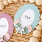 Scallop oval flower photo frame
