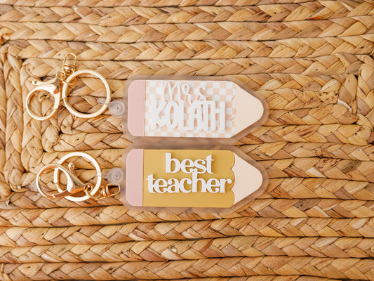 Pencil keychain Teacher appreciation day gift
