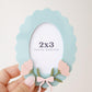 Mother's Day Photo Magnet Fridge Magnet Photo Mother's Day Gift for Mom Gift for Grandma Scallop oval flower photo frame