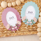 Scallop oval flower photo frame