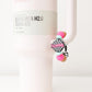 Checkered Teacher tumbler charm