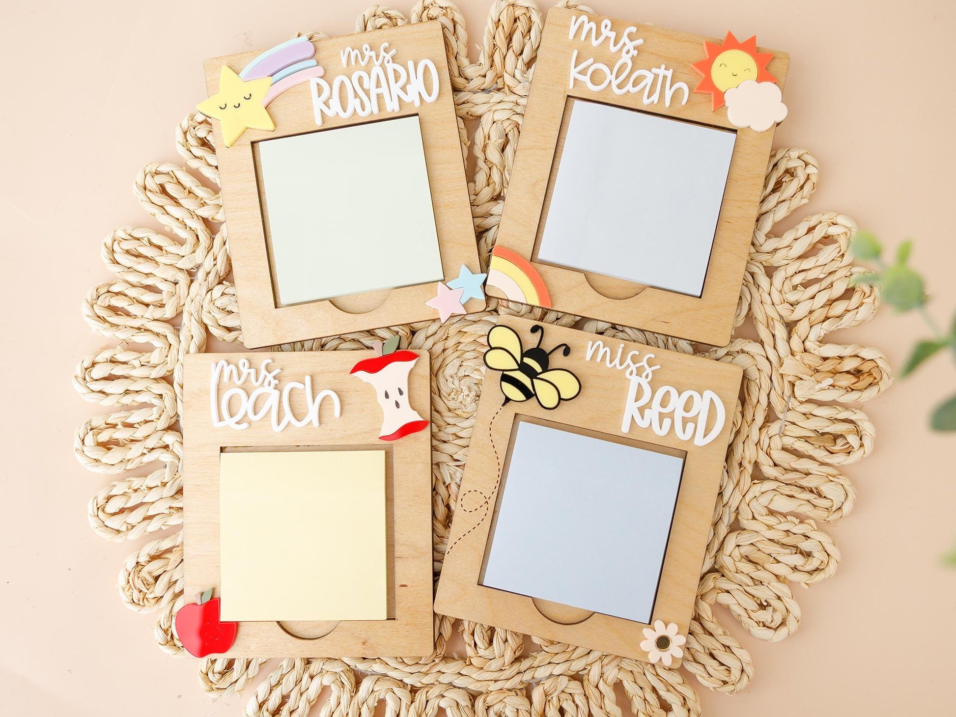 Personalized Sticky Note holder Teacher Appreciation Gift for Teacher