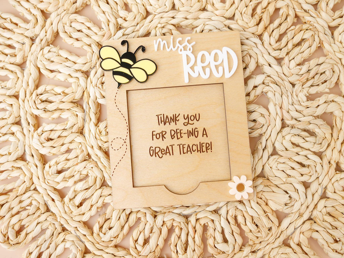 Personalized Sticky Note holder Teacher Appreciation Gift for Teacher