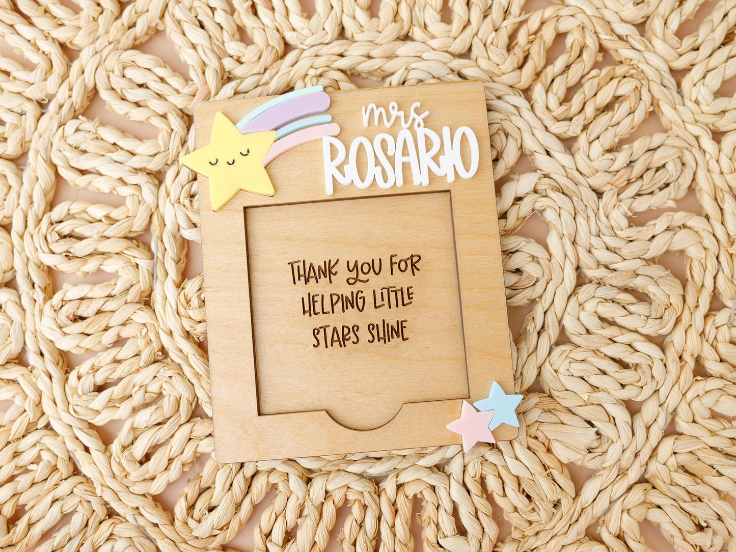Personalized Sticky Note holder Teacher Appreciation Gift for Teacher