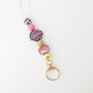 Checkered Teacher Lanyard and matching tumbler charm