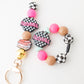 Checkered Teacher Lanyard and matching tumbler charm