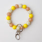 Sunflower Beaded Wristlet Keychain Summer Trendy Beaded wrislet