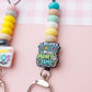 Pastel beaded lanyard for teacher Teaching is a work of heart Lanyard for Teachers Appreciation Gift 2025 Custom Lanyard Gift for Teachers