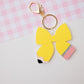 Personalized pencil bow keychain Gift for Teachers Custom keychain