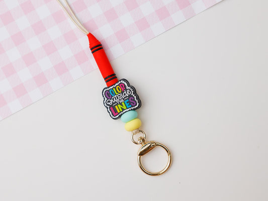 Color out of the lines Lanyard for Teachers Appreciation Gift 2025 Custom Lanyard Gift for Teachers