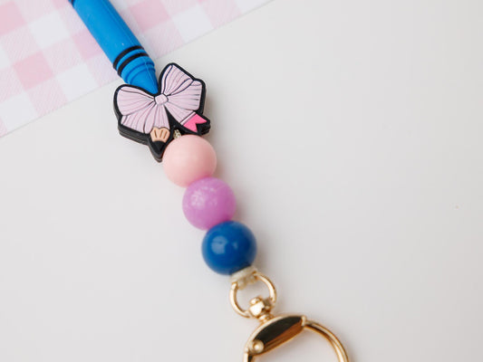 Crayon pencil bow Lanyard for Teachers Appreciation Gift 2025 Custom Lanyard Gift for Teachers