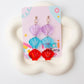 Tiered Seashell Acrylic Earrings