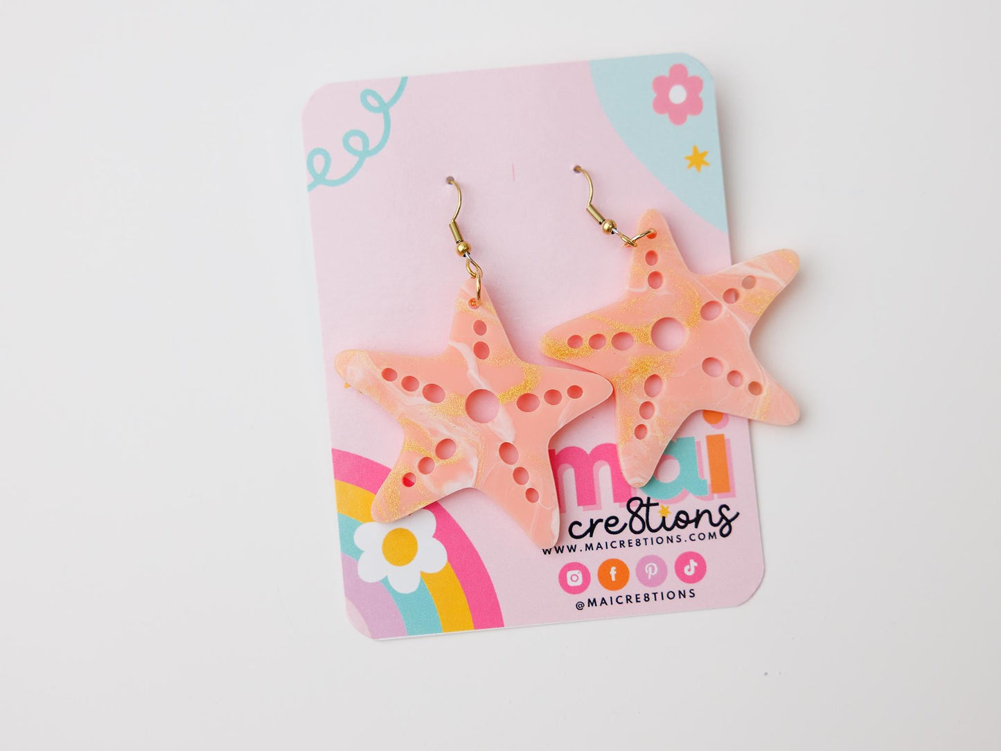 Jumbo starfish Acrylic Earrings