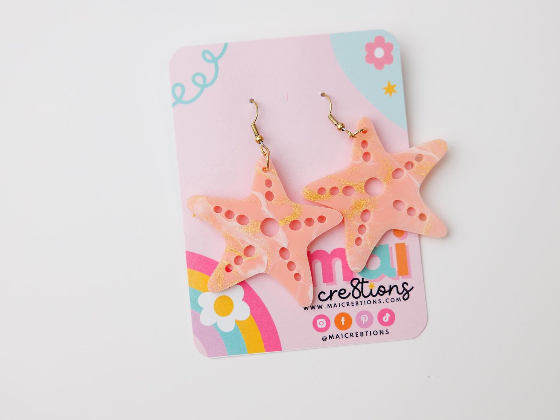 Jumbo starfish Acrylic Earrings