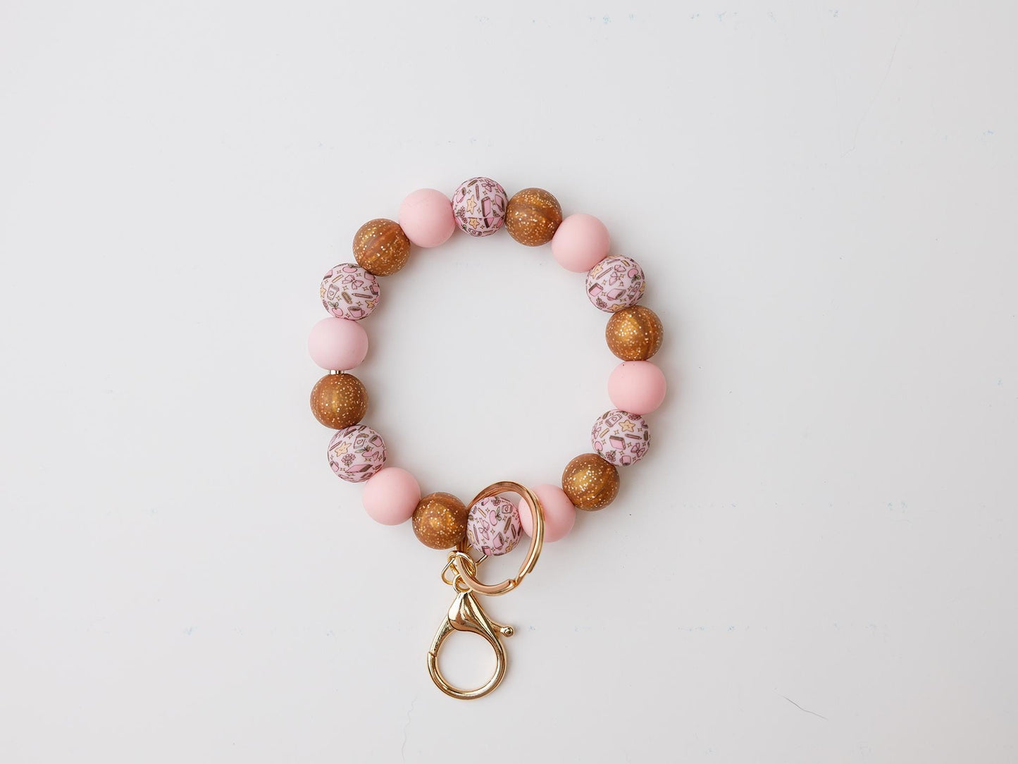 School stuffs Beaded Wristlet Keychain