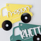Dump truck Backpack tag for boys