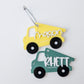Dump truck Backpack tag for boys