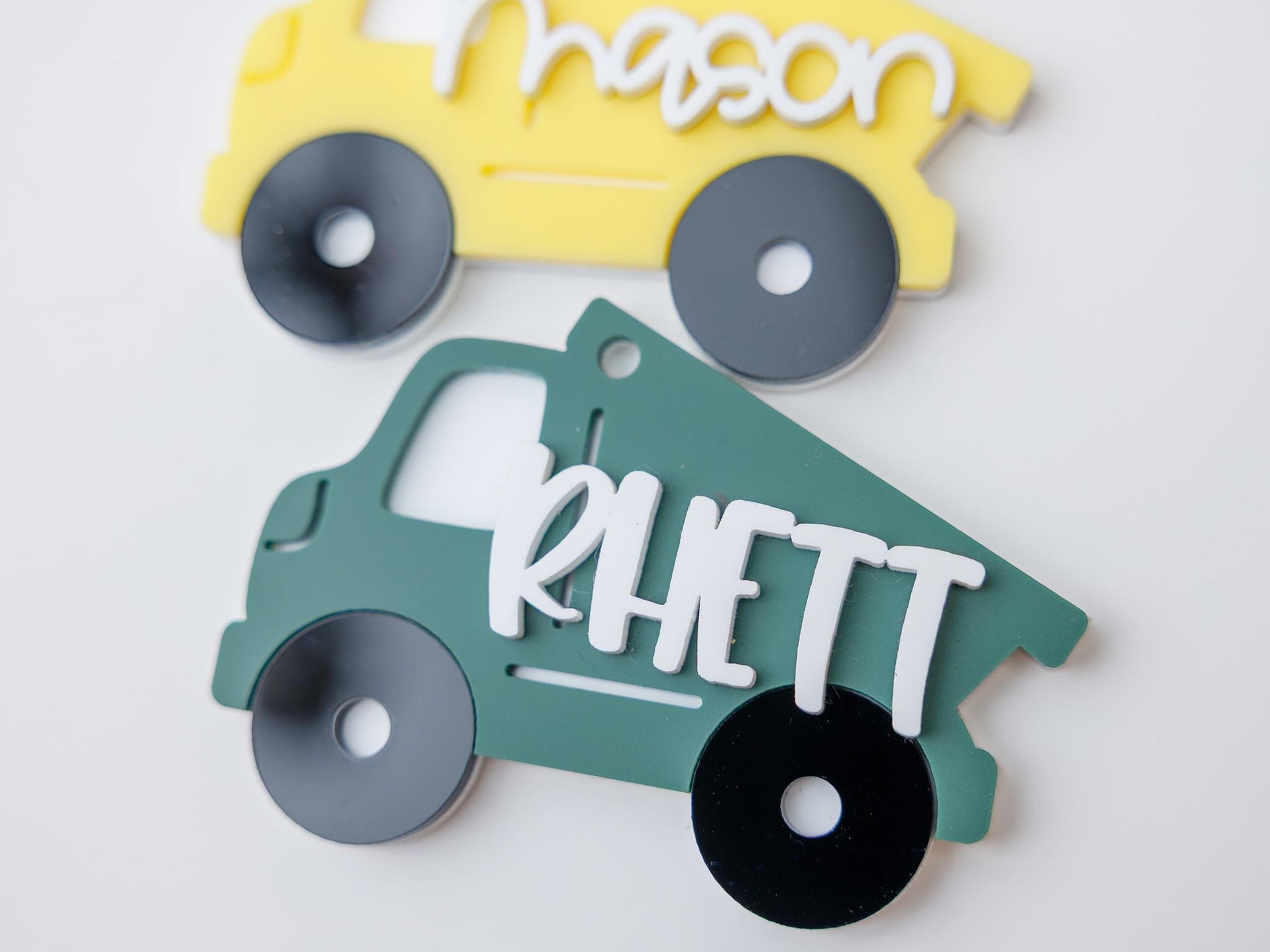 Dump truck Backpack tag for boys