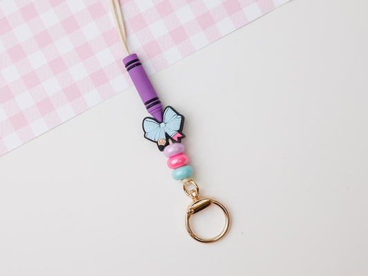 Crayon pencil bow Lanyard for Teachers Appreciation Gift 2025 Custom Lanyard Gift for Teachers