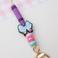 Crayon pencil bow Lanyard for Teachers Appreciation Gift 2025 Custom Lanyard Gift for Teachers